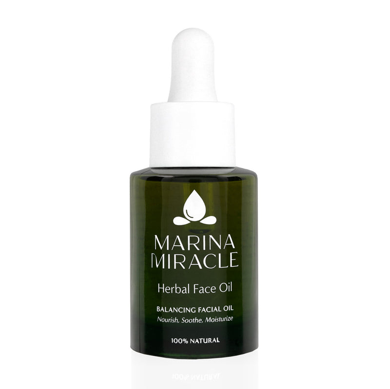 Herbal Face Oil er en økologisk ansiktsolje med viktige oljer som jojoba og vitaminer som gir næring til huden.