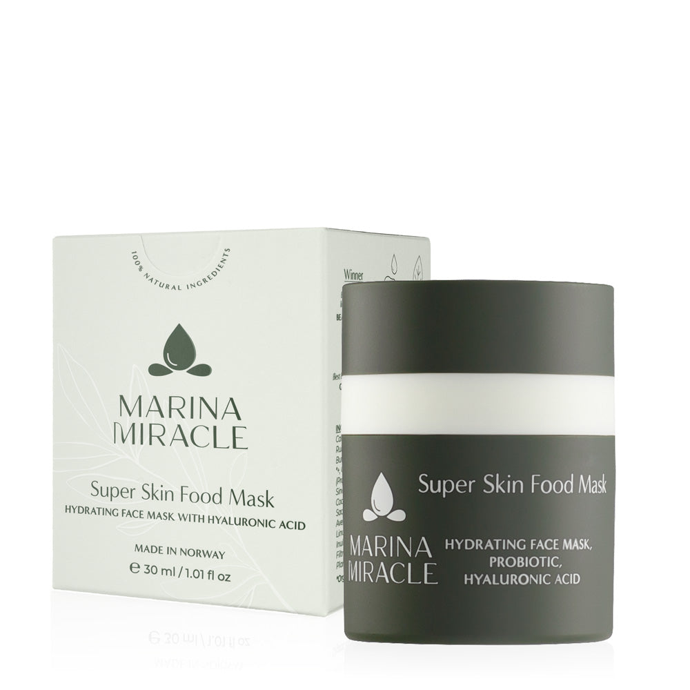 Ansiktsmaske Super Skin Food Mask er en effektiv fuktmaske som brukes av hudpleiere i mange land