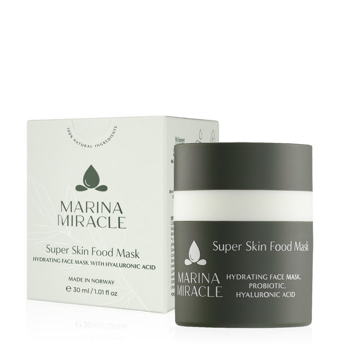 Ansiktsmaske Super Skin Food Mask er en effektiv fuktmaske som brukes av hudpleiere i mange land