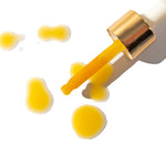 deep yellow oil colour texture of face oil 