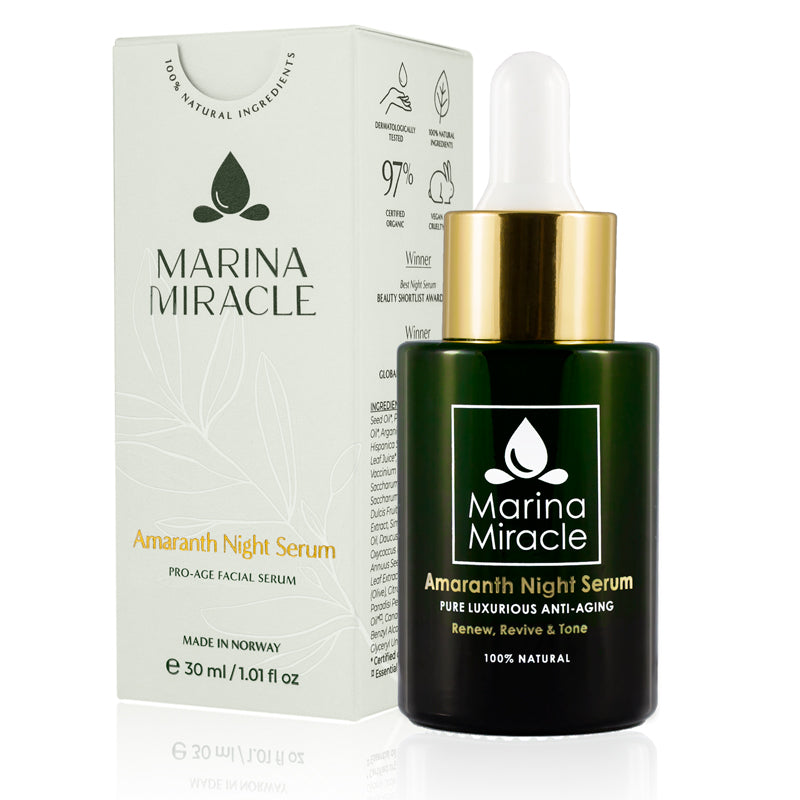 Amaranth Night Serum er et effektivt nattserum for moden eller tørr hud og har flere anti age egenskaper.